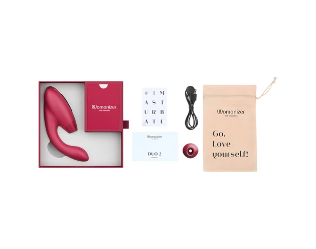 Womanizer Duo 2 - 2in1 G-pont vibrátor (piros)