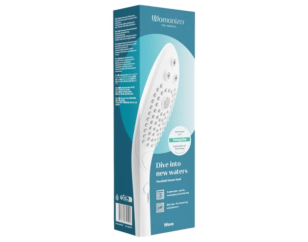 Womanizer Wave - masszírozó zuhanyfej (fehér)