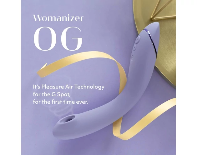 Womanizer OG - akkus, léghullámos 2in1 G-pont vibrátor (lila)