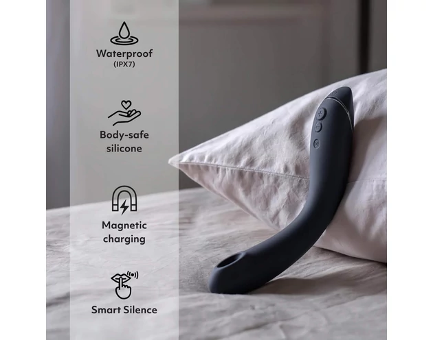 Womanizer OG - akkus, léghullámos 2in1 vibrátor (fekete)