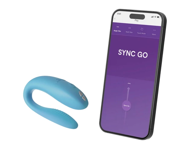 We-Vibe Sync Go - okos, akkus párvibrátor (türkiz)