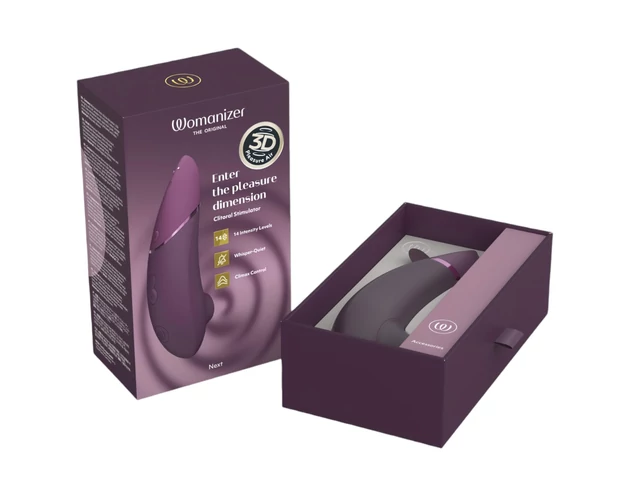 Womanizer Next - akkus, léghullámos csiklóizgató (lila)