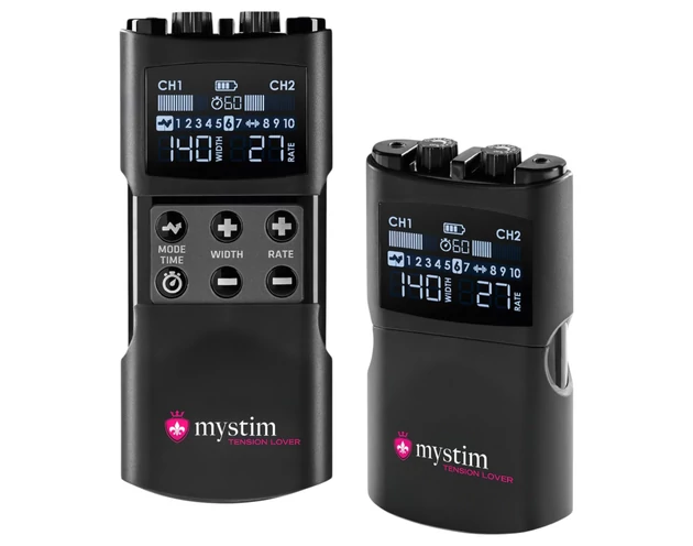mystim Tension Lover 2 - digitális elektro szett (fekete)