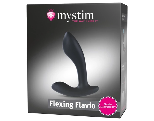 Mystim Flexing Flavio - elektro prosztata vibrátor (fekete)