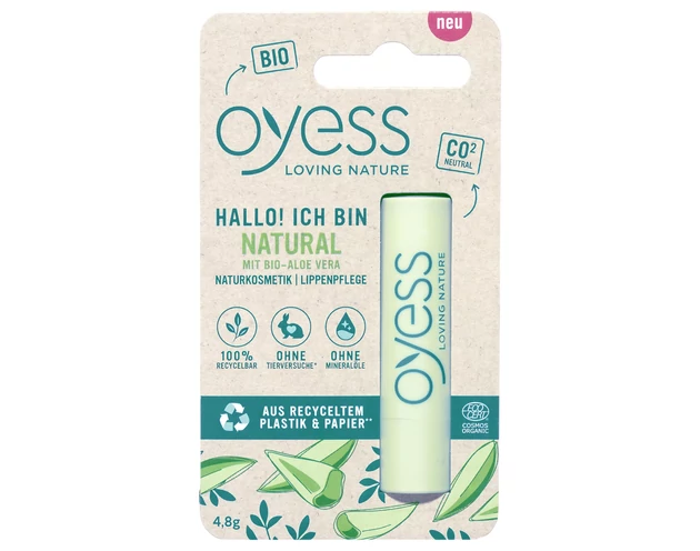 Oyess BIO - natúr ajakápoló (aloe vera)