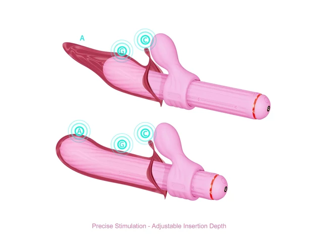 Magic Stick - vibrátor, cserélhető feltétekkel (pink)