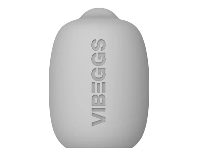 VIBEGGS Naughty Nubs - vibrációs tojás maszturbátor (fehér)