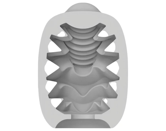 VIBEGGS Candy Curves - vibrációs tojás maszturbátor (fehér)