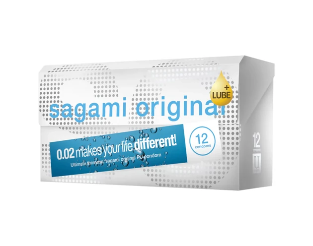 Sagami Original 0.02 - extra síkosított óvszer - 55mm (12db)