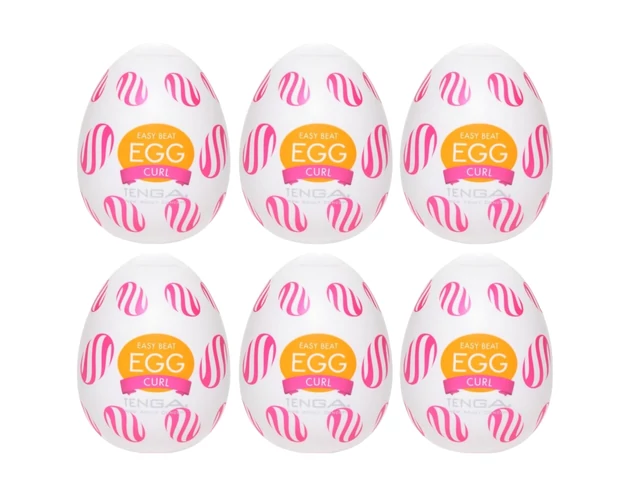 TENGA Egg Curl - tojás maszturbátor (6db)