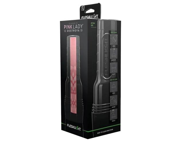 Fleshlight Pink Lady Destroya - élethű műpunci tokban (natúr)