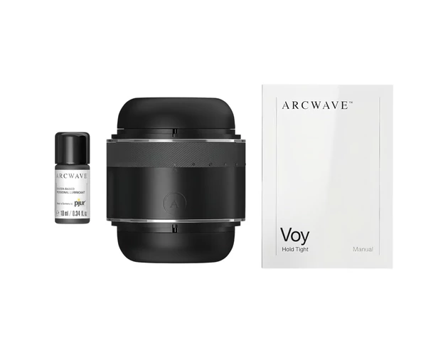 Arcwave Voy - szorító-forgó maszturbátor férfiaknak (fekete)