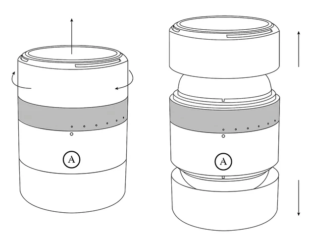 Arcwave Voy - szorító-forgó maszturbátor férfiaknak (fekete)