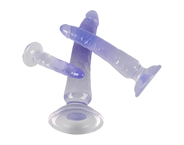 Crystal Clear - anál tréner dildó készlet - 3db (átlátszó-kék)