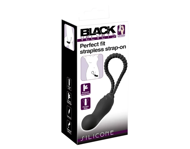 Black Velvet Perfect Fit - felcsatolható dildó (fekete)