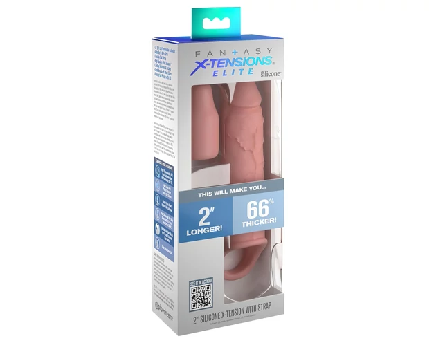 X-TENSION Elite 2 - heregyűrűs péniszköpeny (natúr)