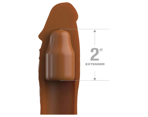 X-TENSION Elite 2 - méretre vágható péniszköpeny (barna)