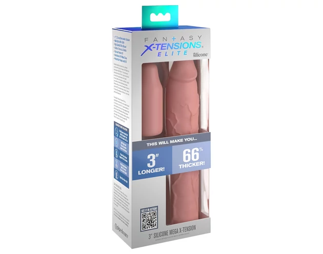 X-TENSION Elite 3 - méretre vágható péniszköpeny (natúr)