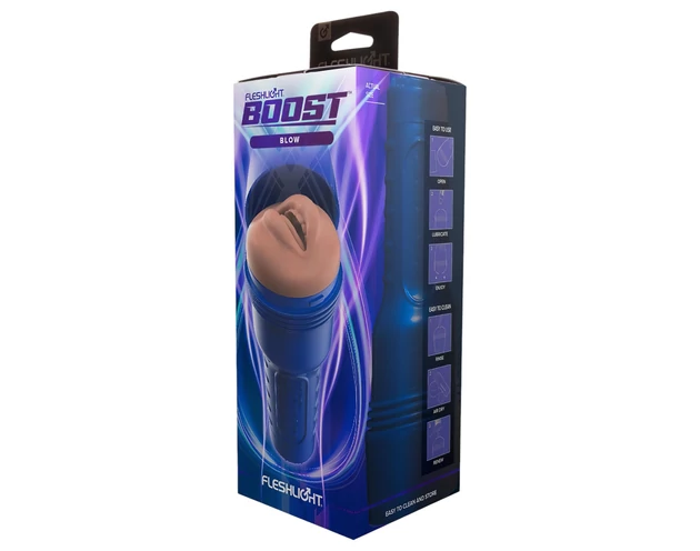 Fleshlight Boost Blow - élethű száj maszturbátor (natúr)