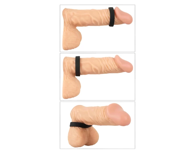 You2Toys 4in1 - pénisz- és heregyűrű szett (natúr-fekete)