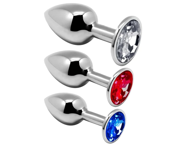 Alive Anal Pleasure - fém anál plug készlet (ezüst)