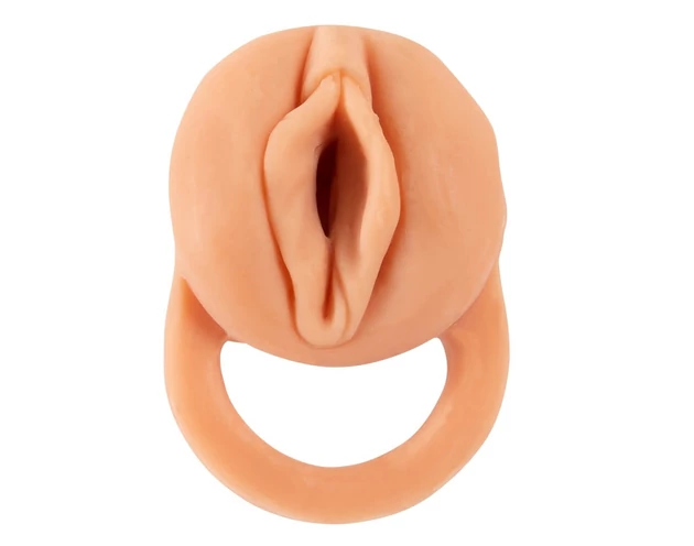 Nature Skin - péniszköpeny és műpunci - 18cm (natúr)