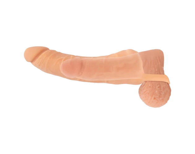 Nature Skin - 2in1 műpunci és péniszköpeny - 23cm (natúr)