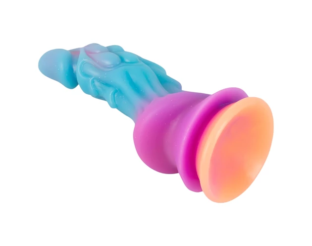 Beasty Cocks - földönkívüli szilikon dildó (kék-narancs)