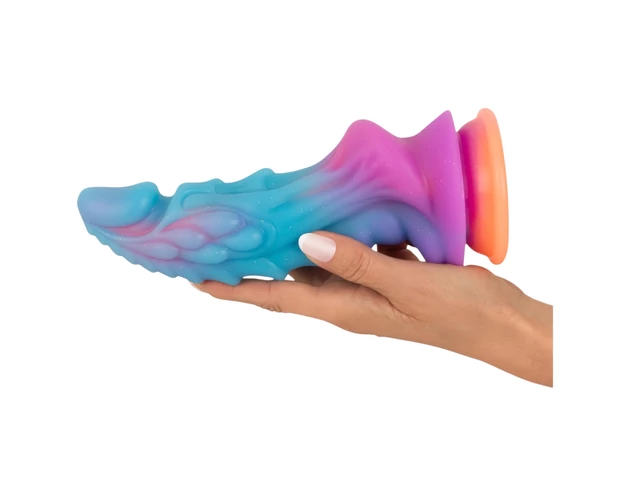 Beasty Cocks - földönkívüli szilikon dildó (kék-narancs)