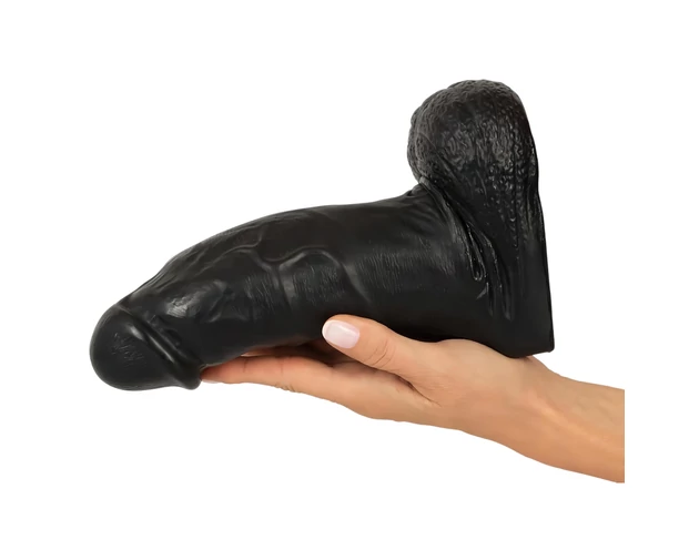 Realistixxx Real Giant - herés dildó - 22 cm (fekete)