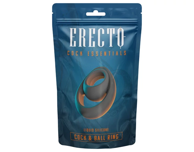 Erecto - erős pénisz- és heregyűrű (fekete)