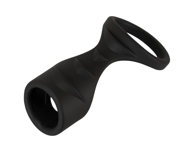 Erecto - 2in1 péniszgyűrű (fekete)