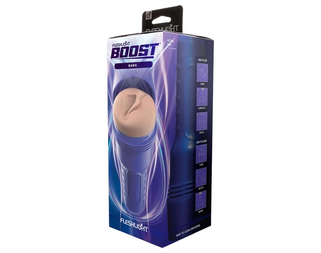 Fleshlight Boost Bang - élethű műpunci maszturbátor (barna)