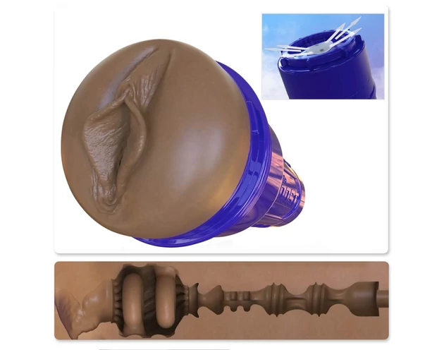 Fleshlight Boost Bang - élethű műpunci maszturbátor (barna)