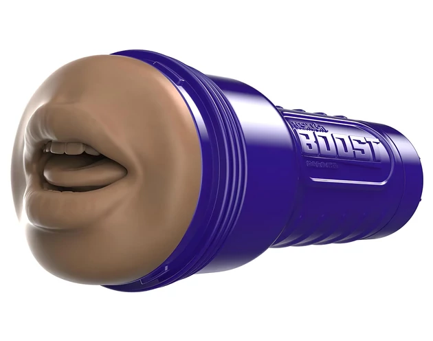 Fleshlight Boost Blow - élethű száj maszturbátor (barna)