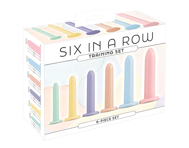 Six in a Row - dildó trainer szett - 6db (színes)