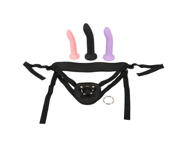 You2Toys - felcsatolható dildó szett (fekete)