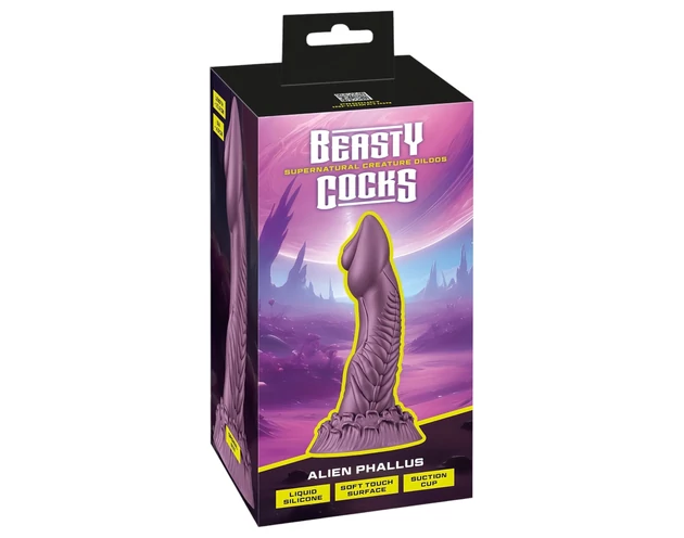 Beasty Cocks Alien Phallus - űrlény dildó (lila)
