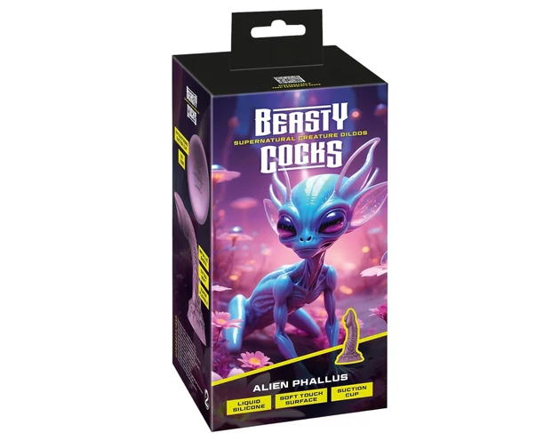 Beasty Cocks Alien Phallus - űrlény dildó (lila)