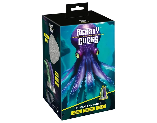 Beasty Cocks Triple Tentacle - tripla polipkar dildó