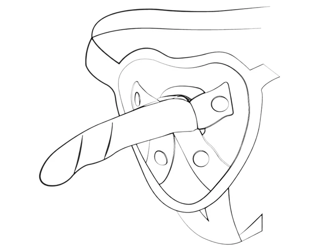 ROMP Piccolo - rugalmas szilikon dildó (kék-lila)