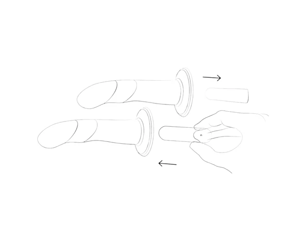 ROMP Piccolo - rugalmas szilikon dildó (kék-lila)
