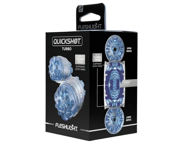 Fleshlight Quickshot Turbo - utazó maszturbátor (kék)