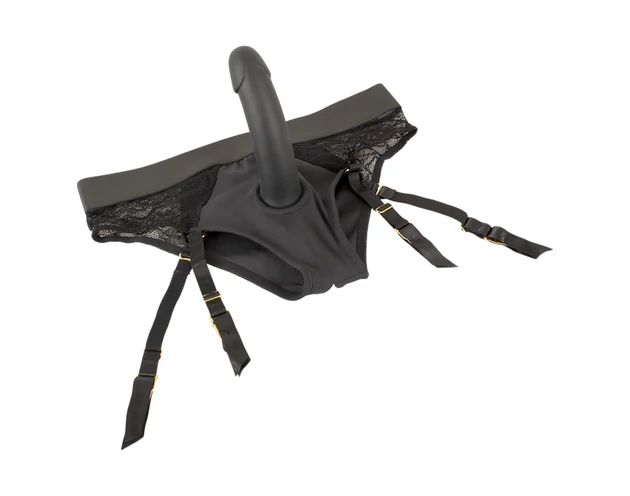 You2Toys - felcsatolható dildó alsóval (fekete)