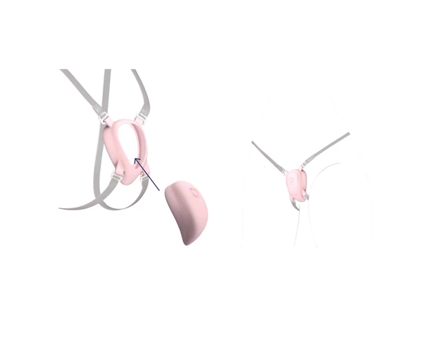 Luxus - felcsatolható hám csiklóvibrátorhoz (fehér)