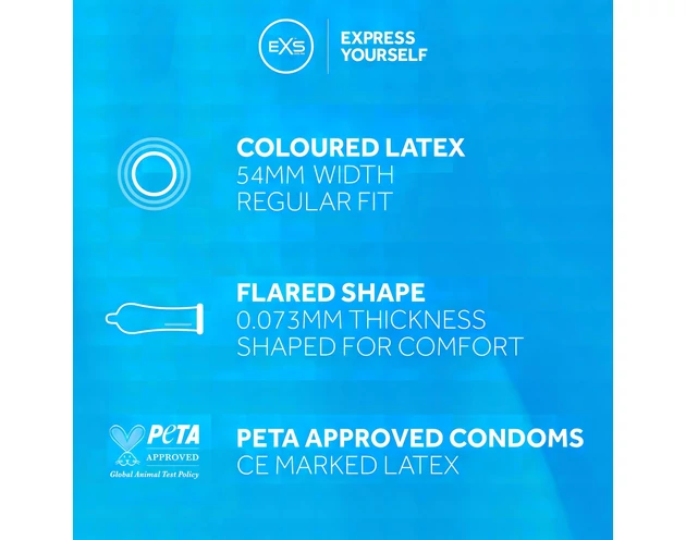 EXS Black - latex óvszer - fekete (12db)