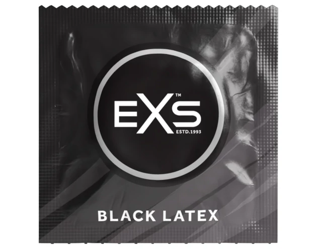 EXS Black - latex óvszer - fekete (12db)