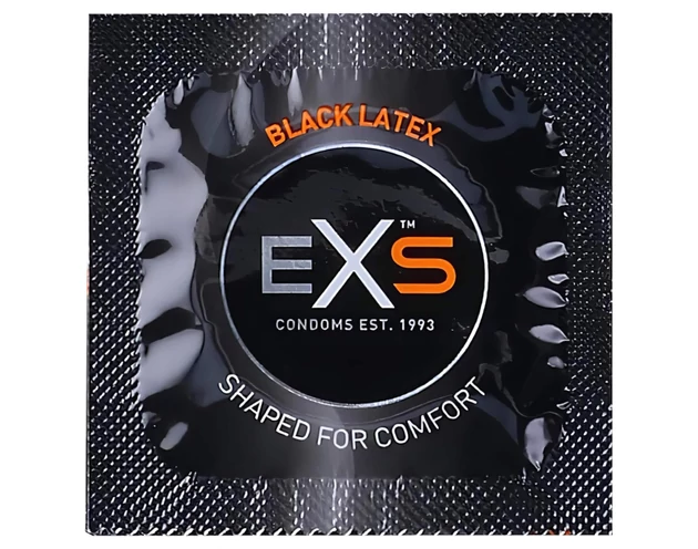 EXS Black - latex óvszer - fekete (100db)
