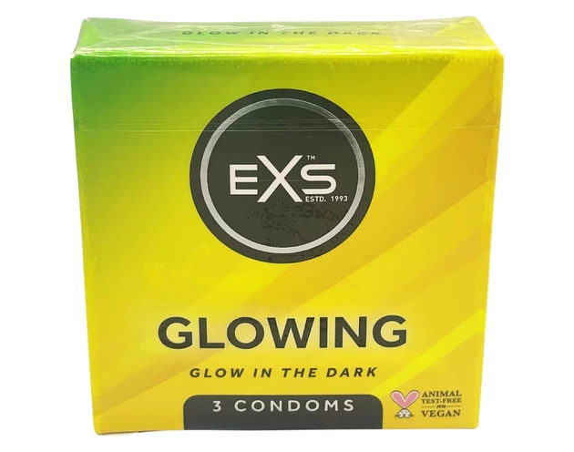 EXS Glow - világító óvszer (3db)