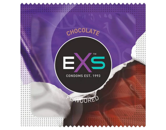 EXS Hot Chocolate - óvszer csoki ízű - fekete (100db)